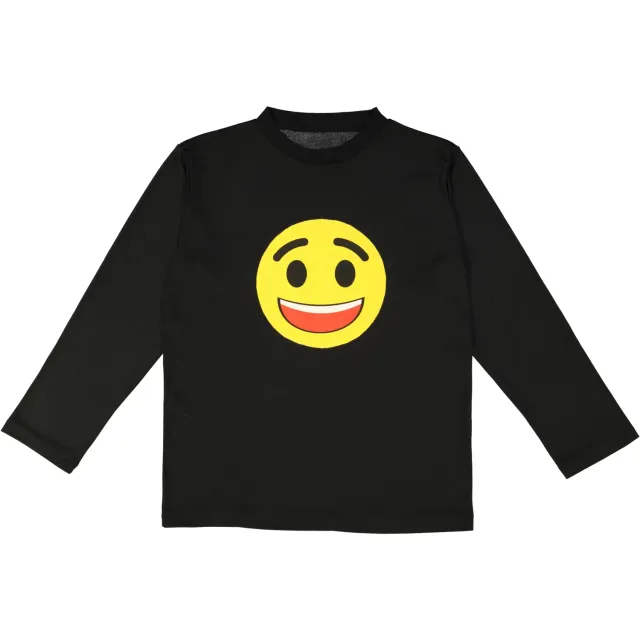Dress Up America Emoji Smile maglietta costume nera bambini
