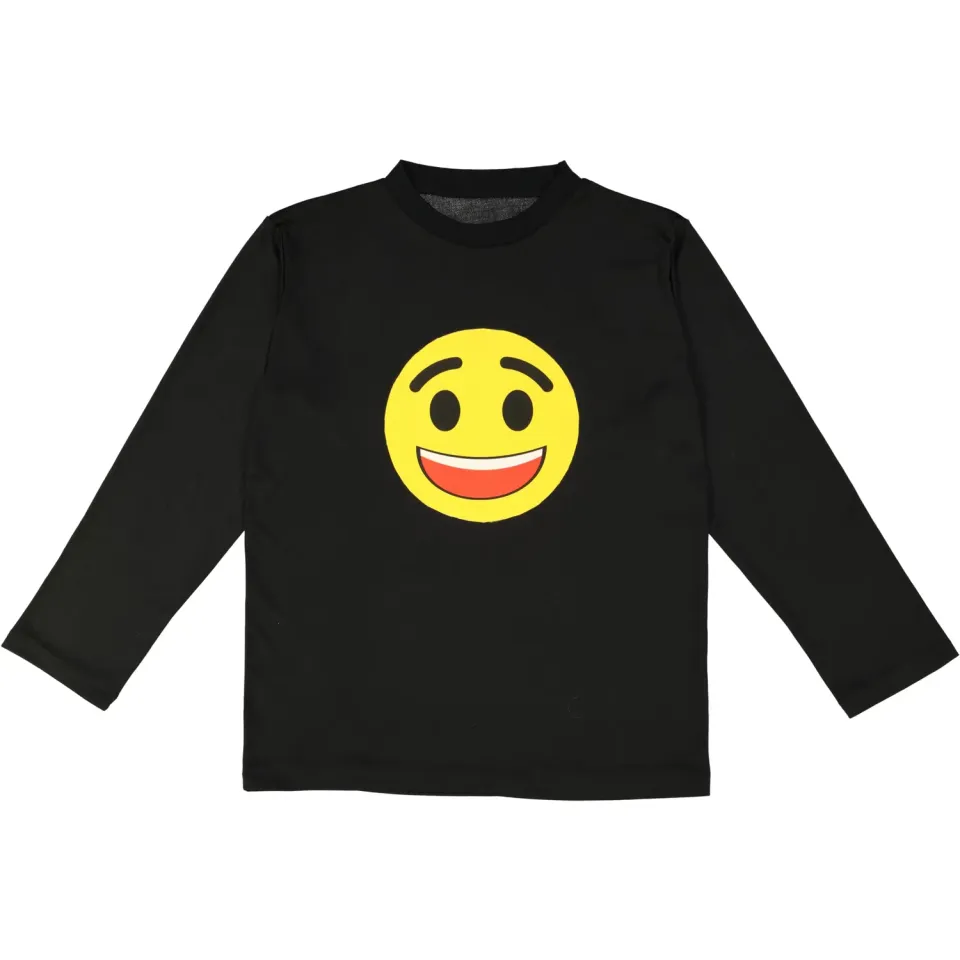 Dress Up America Emoji Smile maglietta costume nera bambini