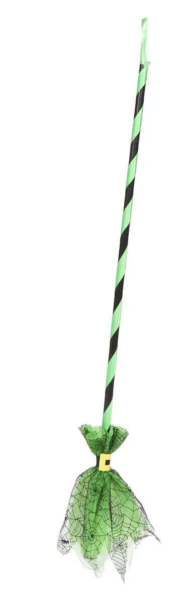 Rubies Scopa Strega Ragnatela Verde 85 cm accessorio OS