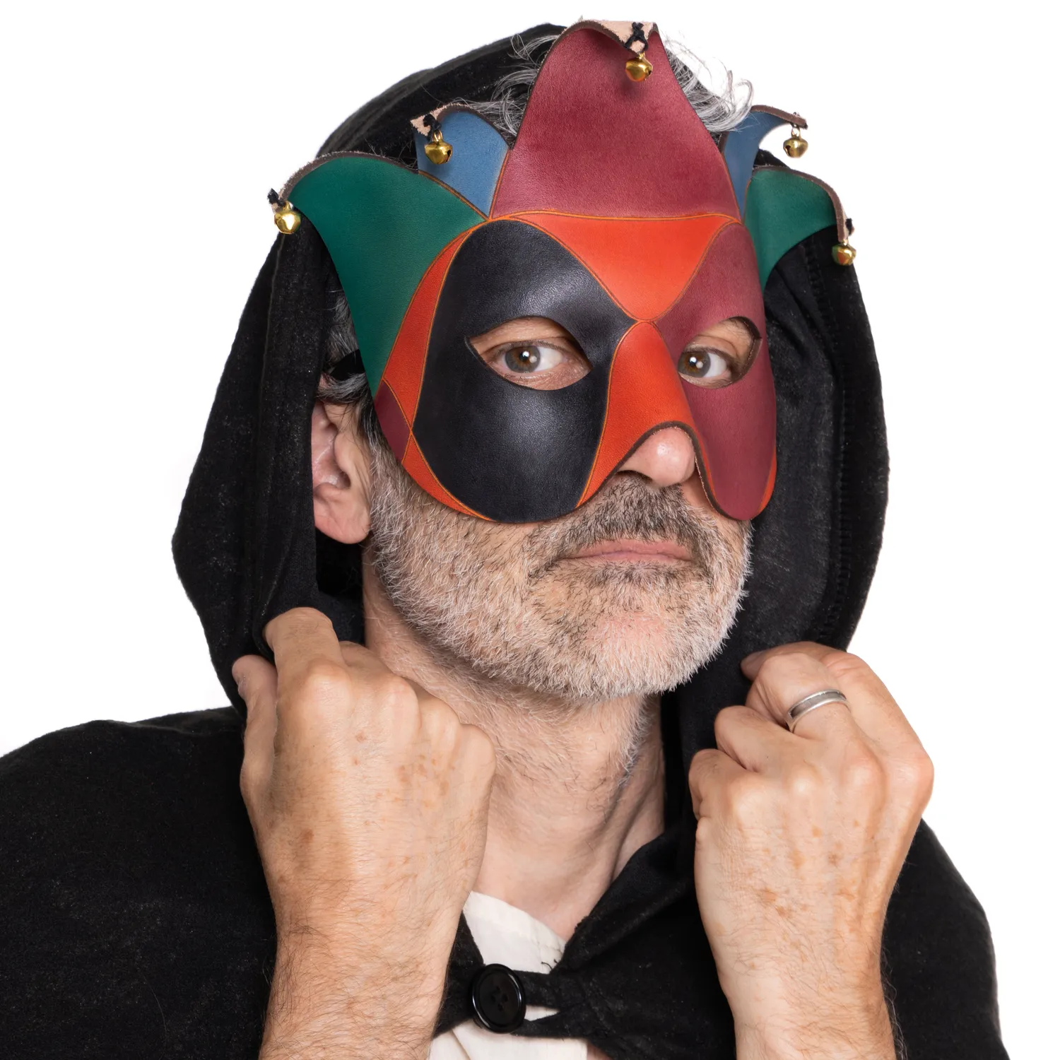 Altenburg Colombina Joker maschera veneziana cuoio