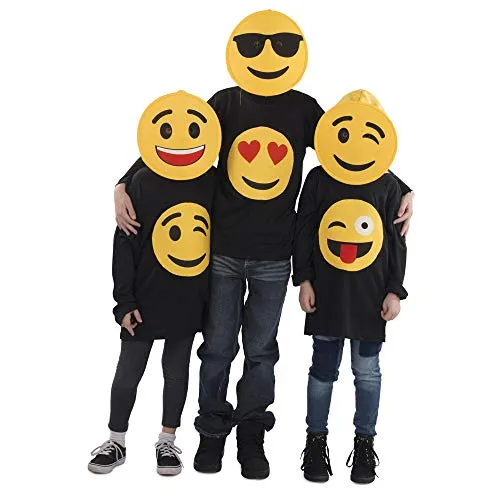 Dress Up America Emoji maglietta gialla occhiolino XL