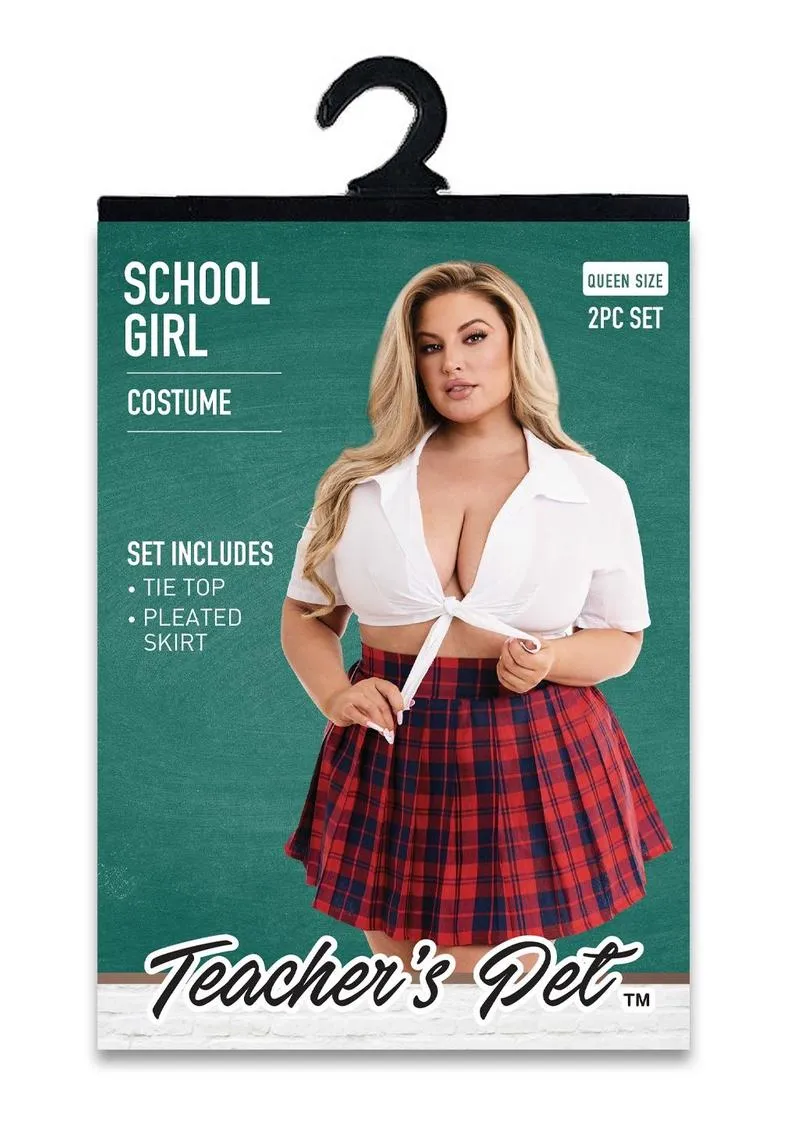 Pleasure Wigs Teacher's Pet Schoolgirl costume scolaretta 2 pezzi unica