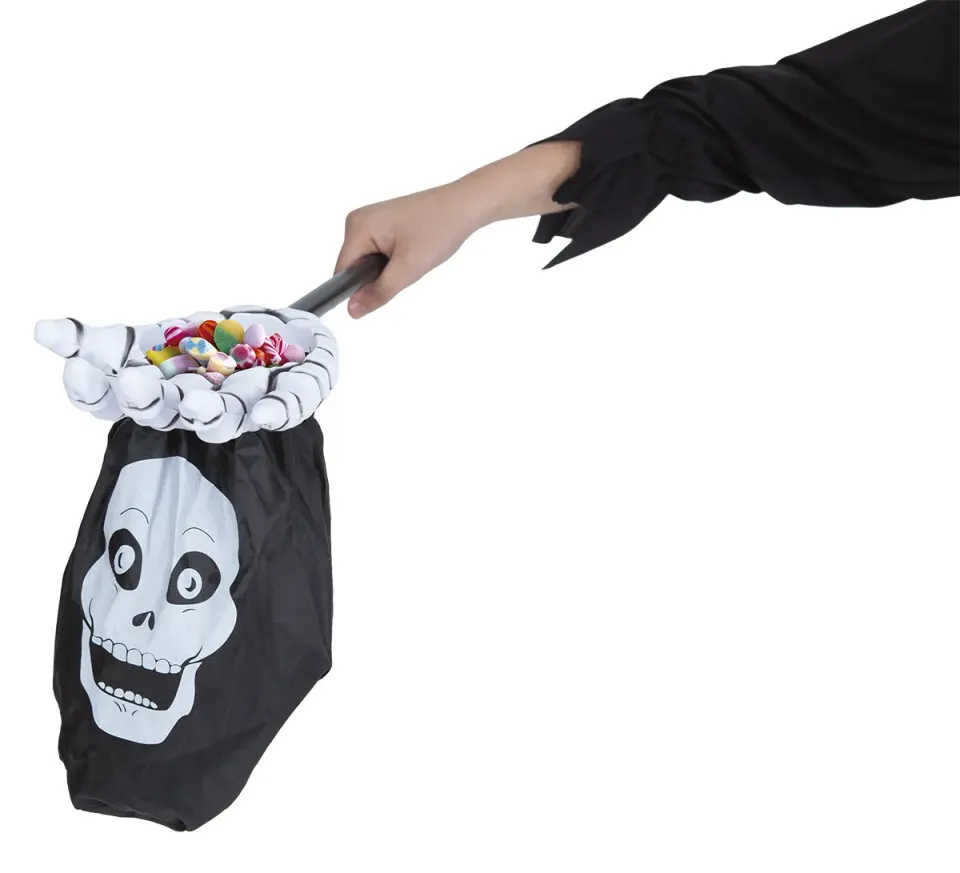 Rubies Mano Skull porta caramelle 53 cm nero