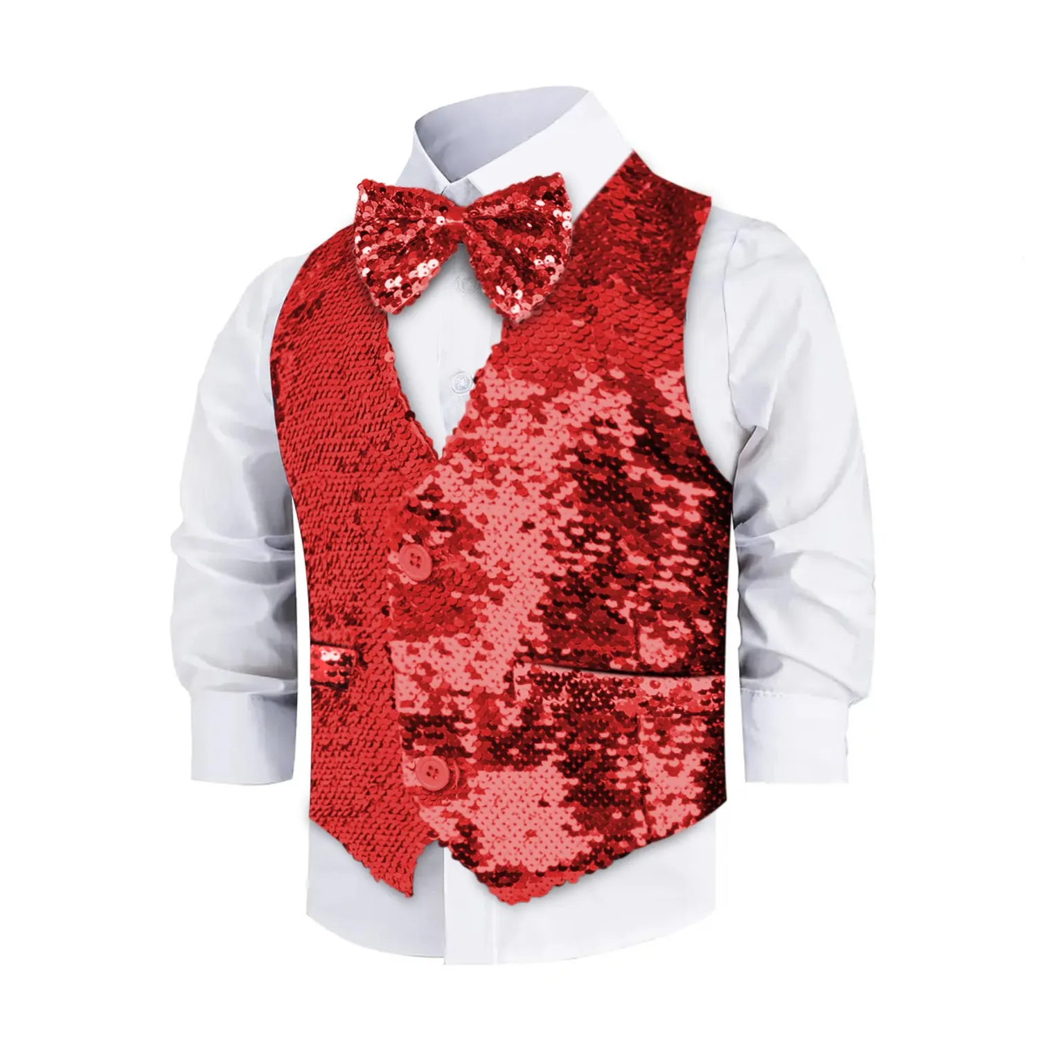 Dress Up America Paillettes gilet bambino oro XL 14-18 anni