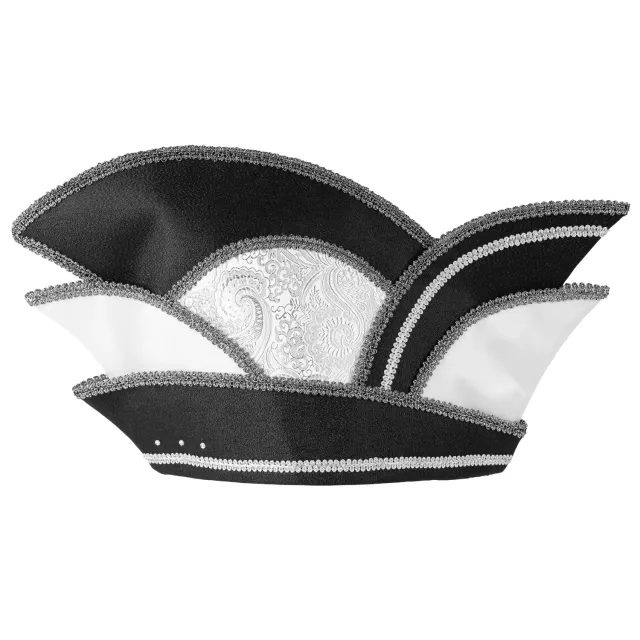 Altenburg berretto comitato raso nero paisley argento