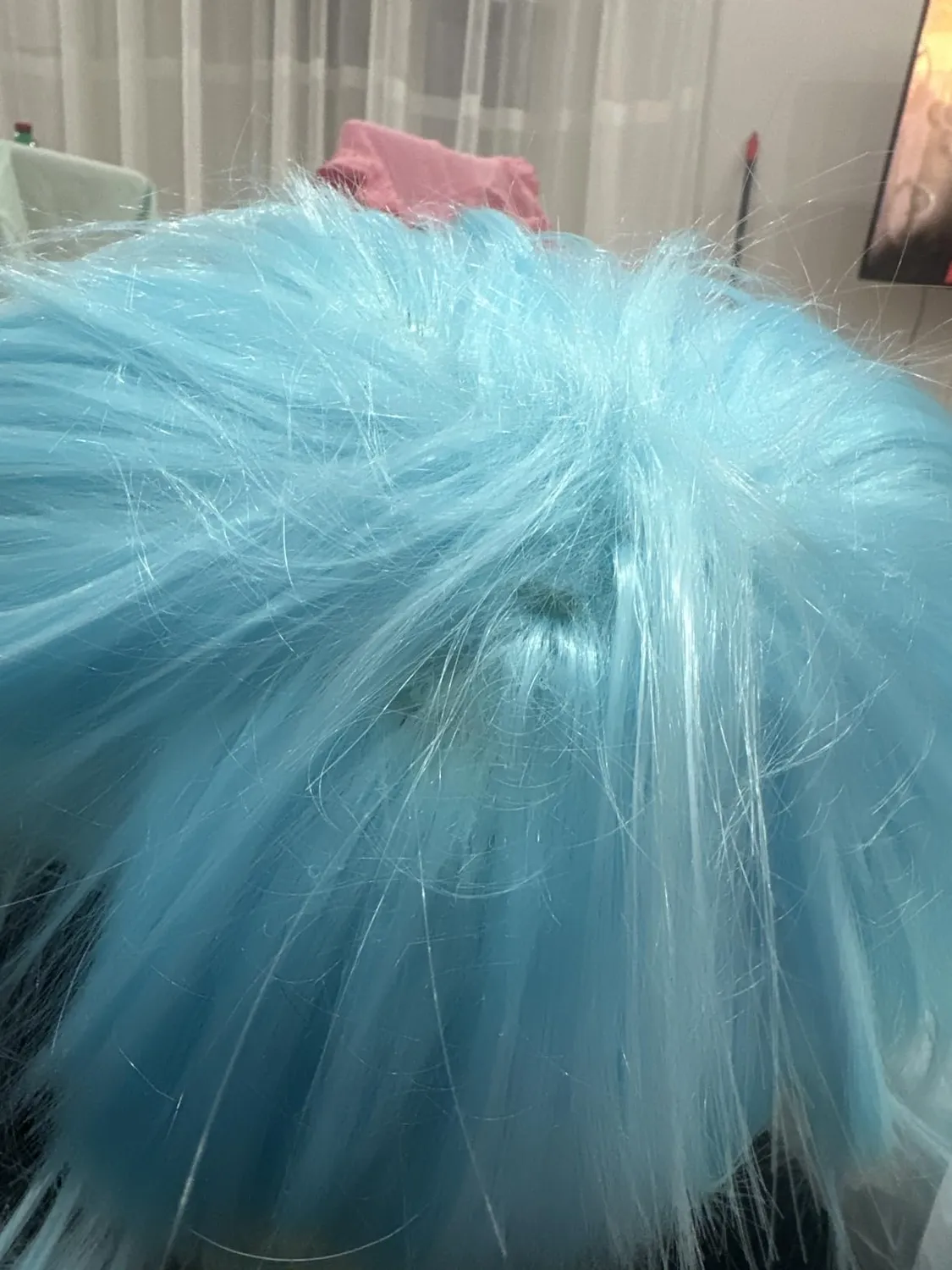 Gairyan Parrucca Rossa Corta Cosplay Sintetica con Frangia Unisex