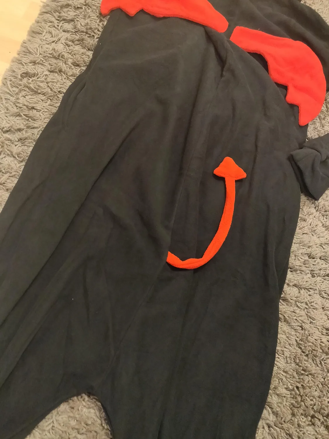 Katara 1744 Kigurumi Diavolo Pigiama Nero taglia S pile