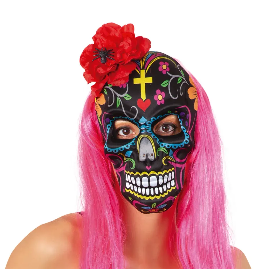 Rubies Katrina maschera Catrina rosa ragno taglia unica