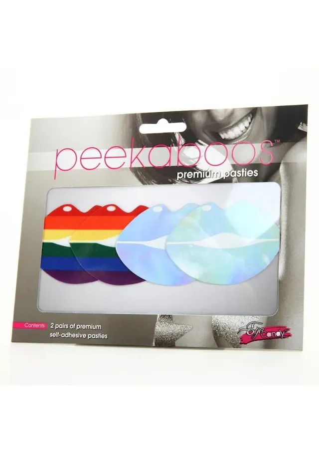Pleasure Wigs Peekaboos Pasties Pride Lips Copricapezzoli