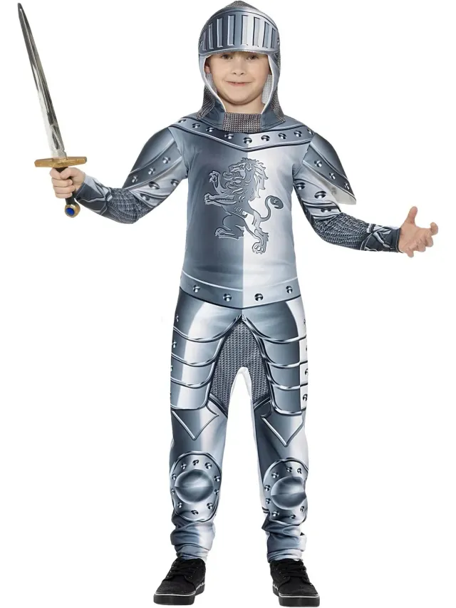 Rubies armatura cavaliere costume bambino S grigio
