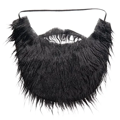 Dress Up America Barba e Baffi Finti Neri 18 cm Sintetici