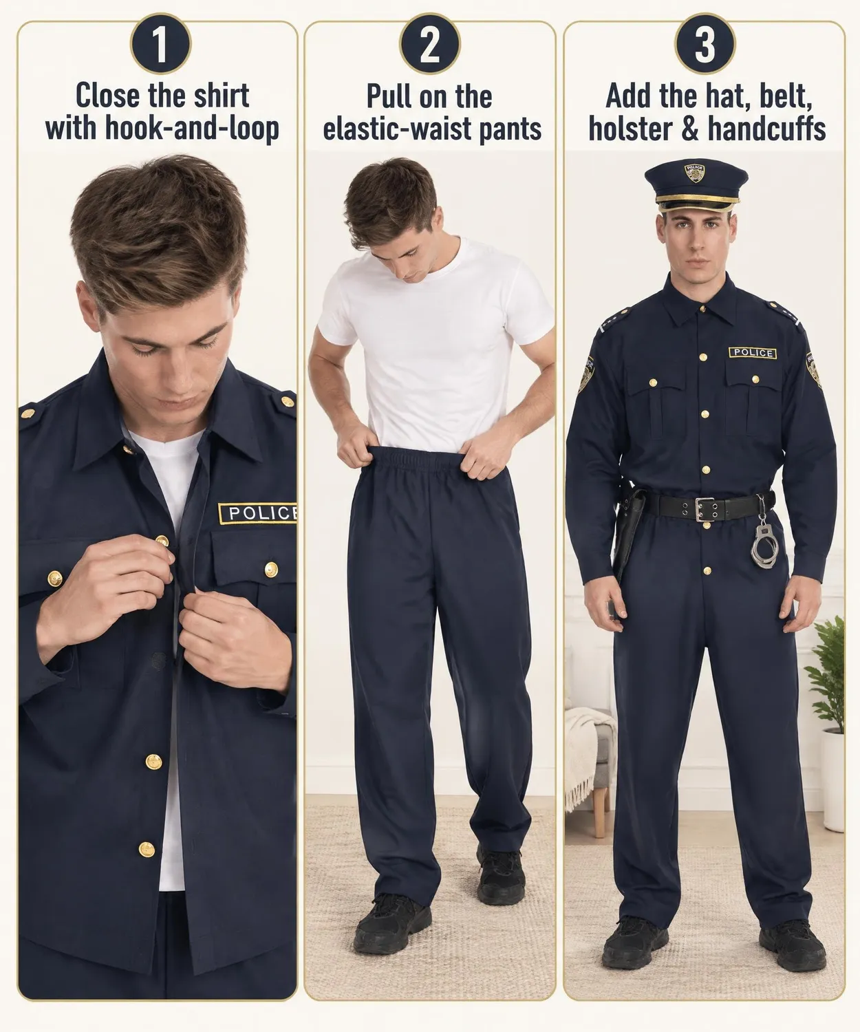 Dress Up America Poliziotto costume adulto XXL con accessori