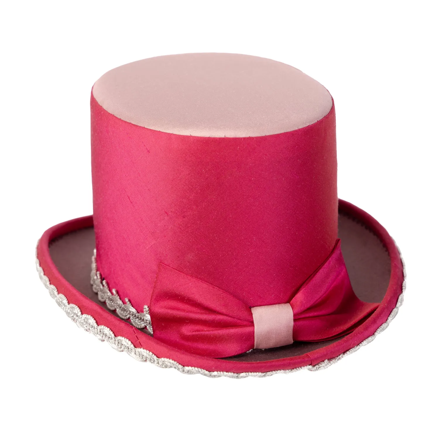 Altenburg Mini cilindro rosa dupioni seta con elastico
