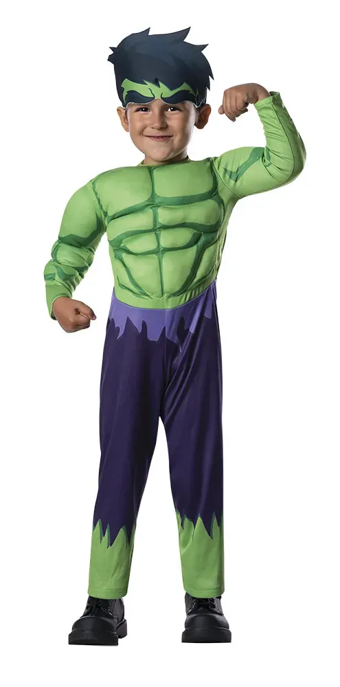 Rubies Hulk Preschool costume bambino verde imbottito