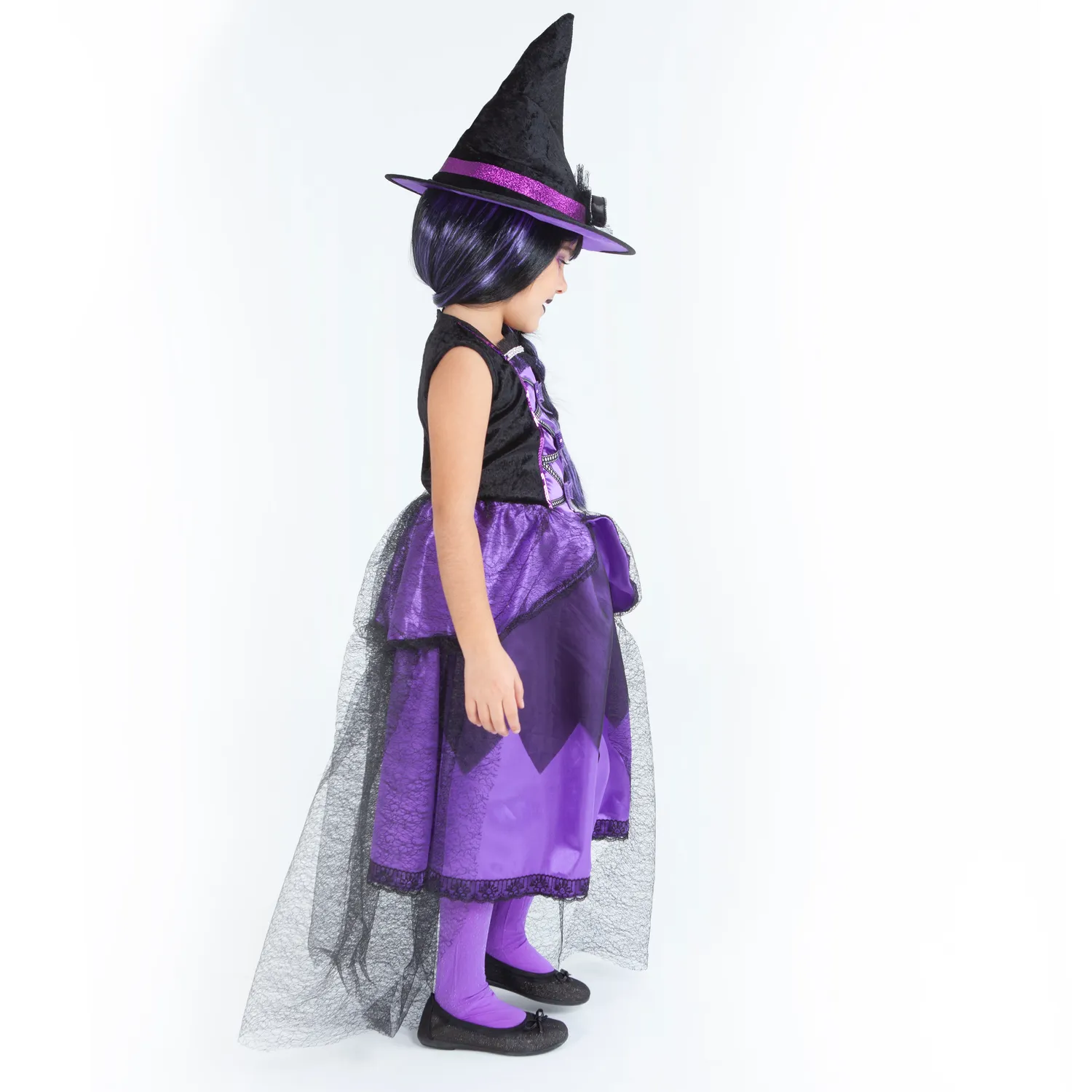 Rubies Strega Chic Viola Costume Bambina S M L