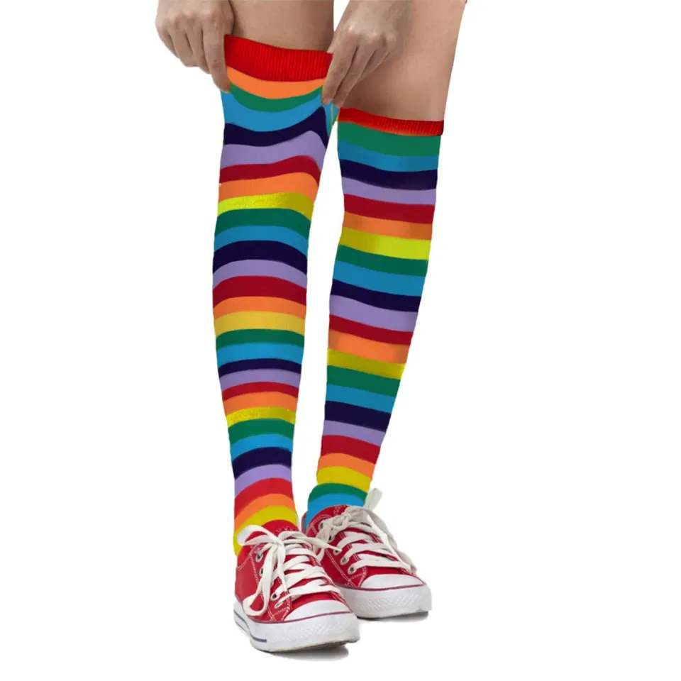 Dress Up America Calzini a righe cotone adulti ginocchio