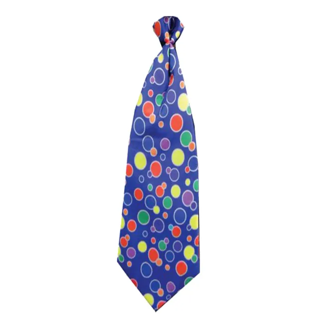 Dress Up America cravatta clown blu a pois satinata taglia unica