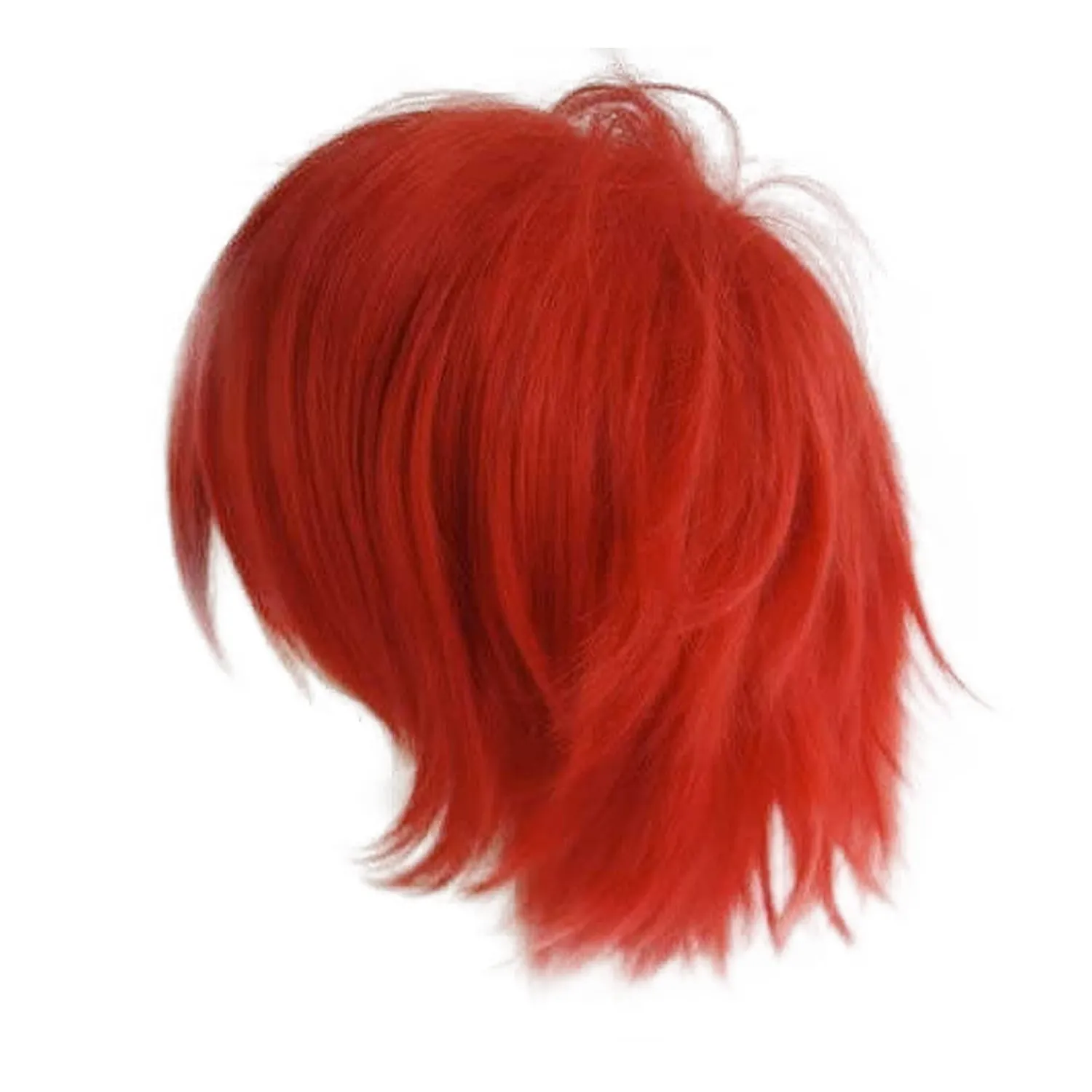 Gairyan Parrucca Rossa Corta Cosplay Sintetica con Frangia Unisex
