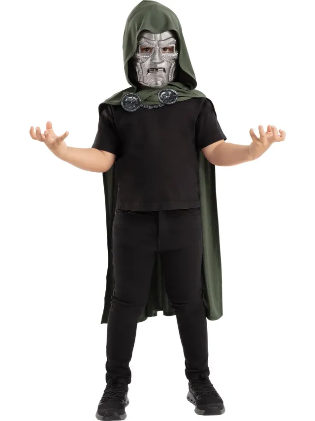 Rubies Dr Doom costume bambino mantello e maschera Marvel