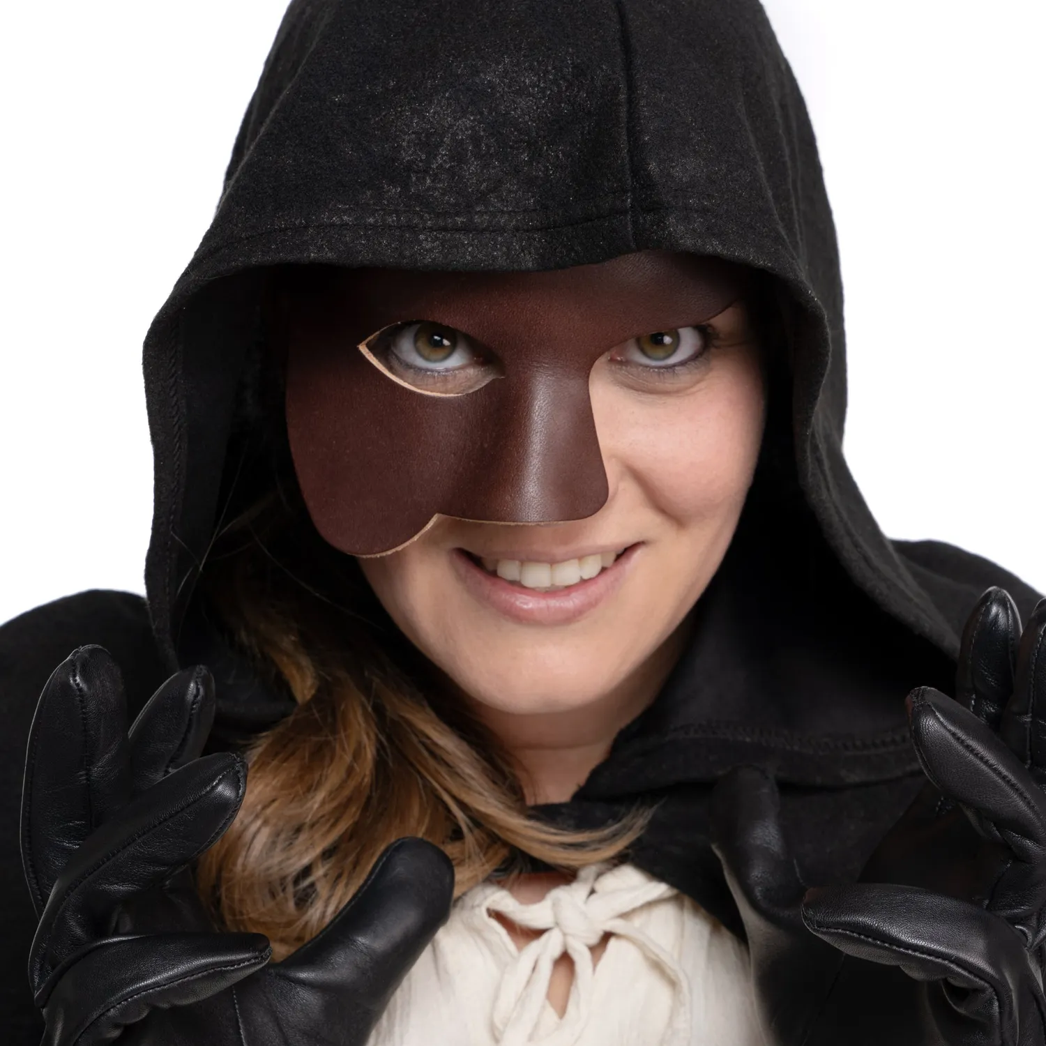 Altenburg Phantom maschera veneziana pelle marrone