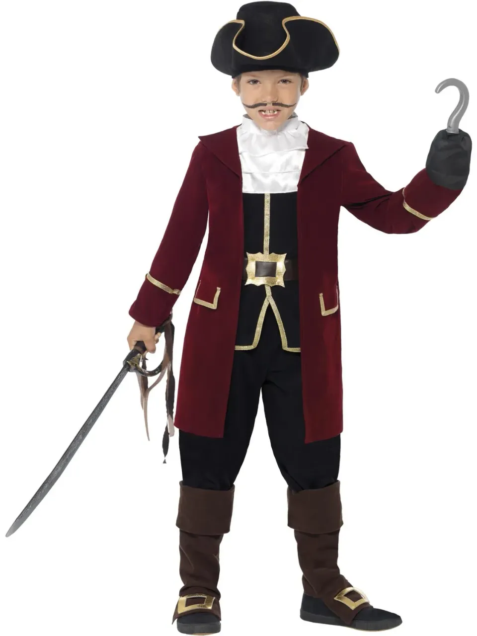 Rubies Costume Capitano Pirata Lusso Bambino S M L