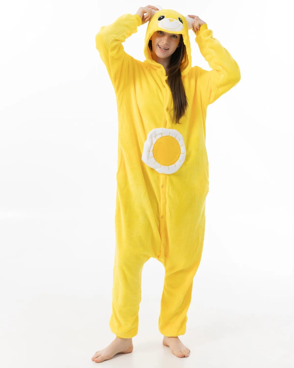 Katara 1744 pigiama tuta kigurumi giallo con cappuccio