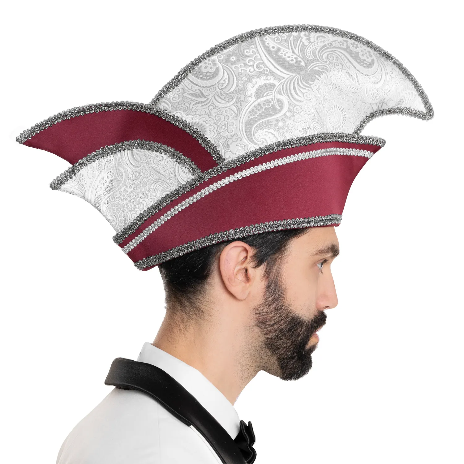 Altenburg berretto comitato bordeaux raso paisley