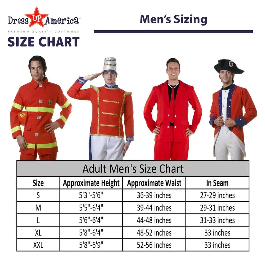 Dress Up America Guardia Reale costume adulto XXL ignifugo