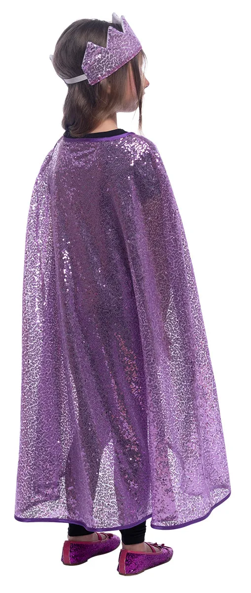 Rubies Principessa Lila set mantello corona bambina brillante
