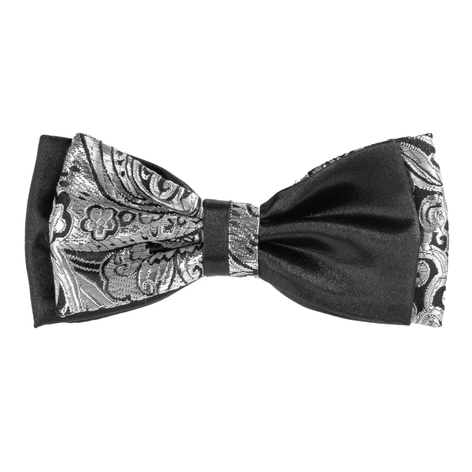 Altenburg papillon nero argento paisley uomo