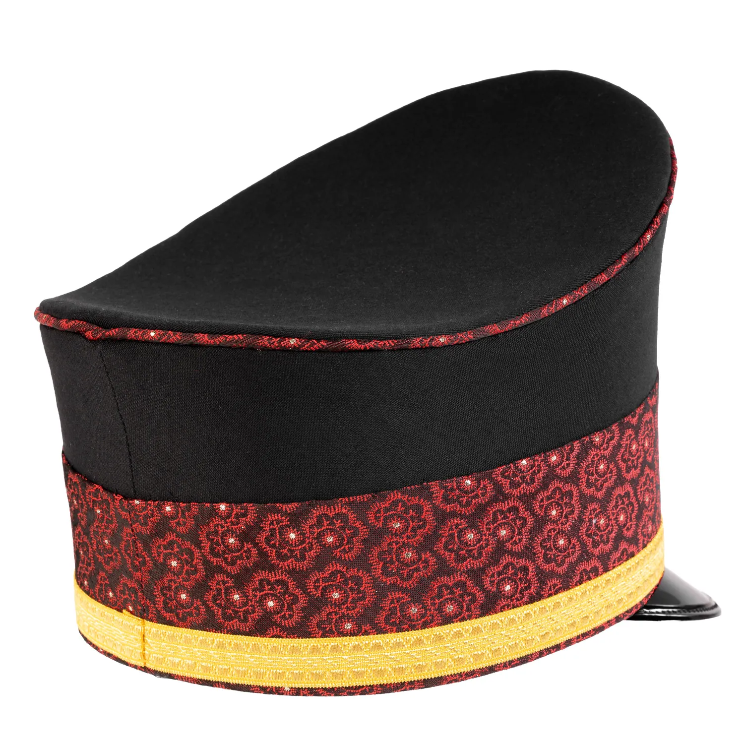 Altenburg Guardia shako nero bordeaux oro parata