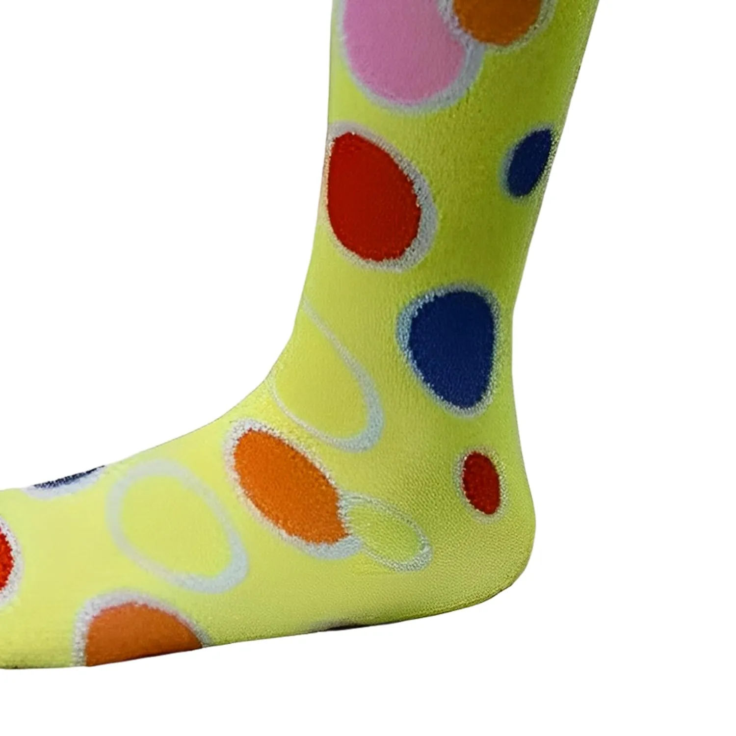 Dress Up America Pois calzini adulti gialli ginocchio