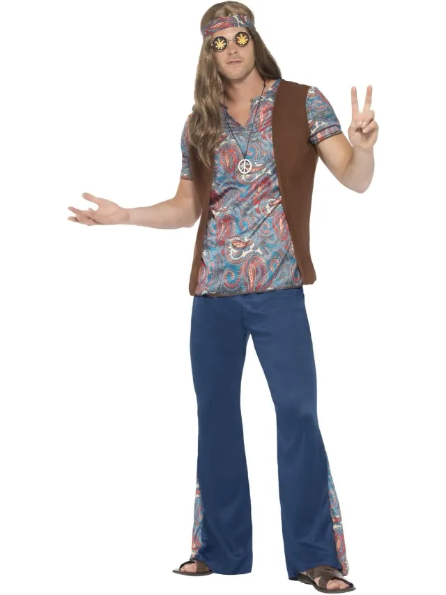 Rubies Orion Hippy costume adulto taglia M anni 70