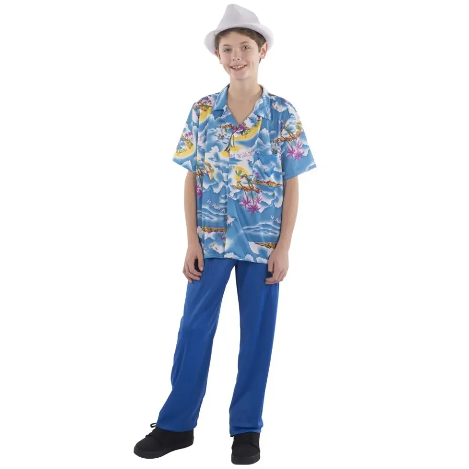 Dress Up America Tropicale costume hawaiano bambino blu 12-14