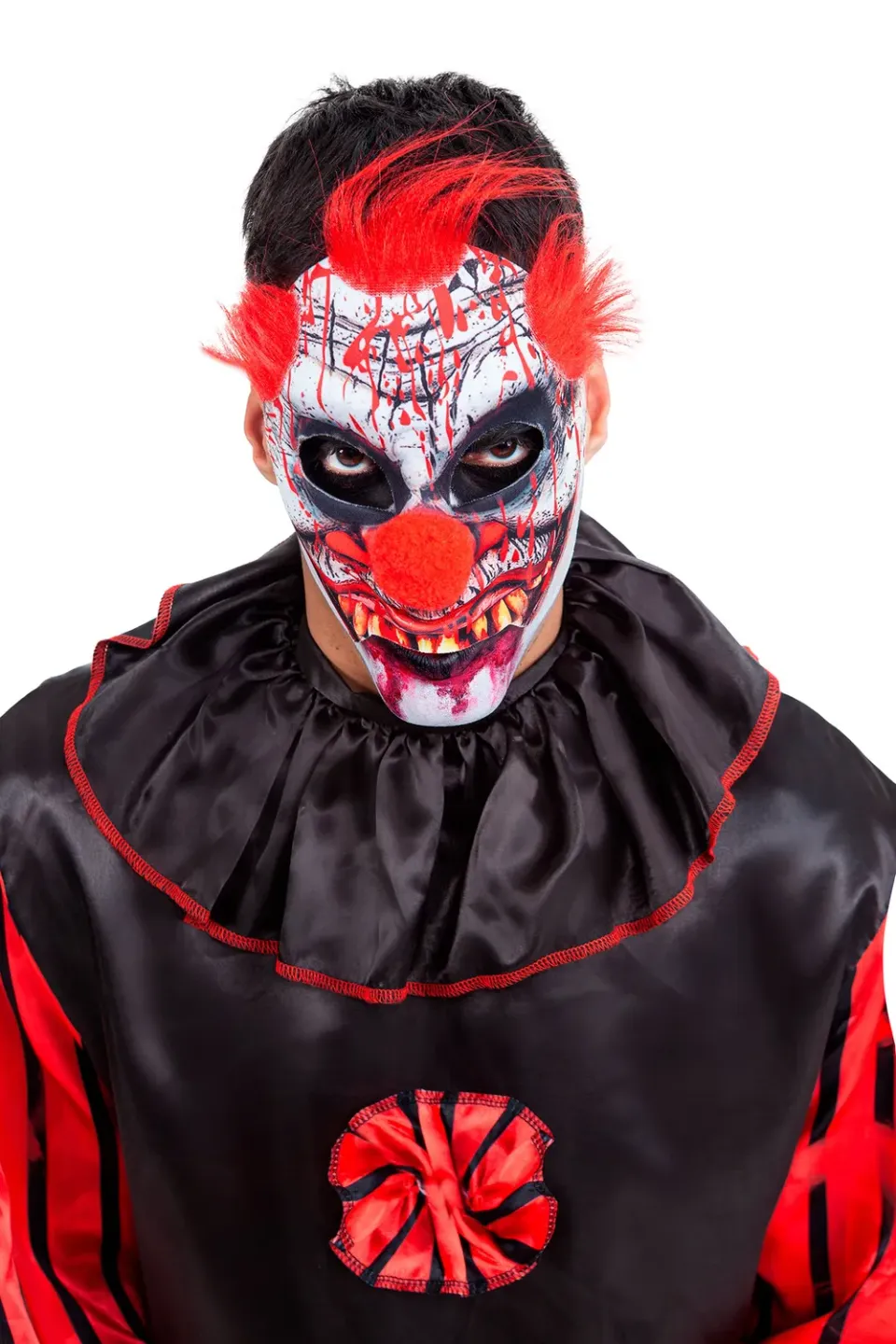 Rubies Clown mezza maschera capelli rossi