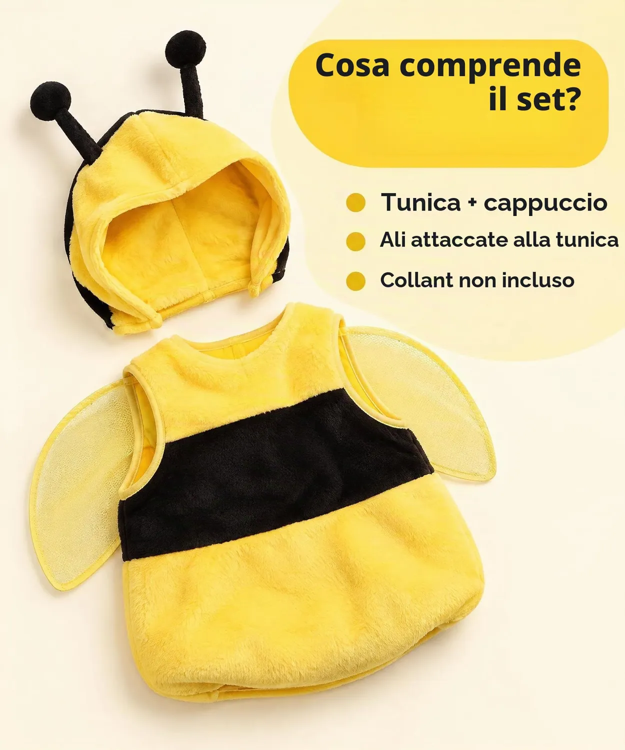 Dress Up America Costume Ape Neonato 0-6 Mesi con Ali e Cappuccio