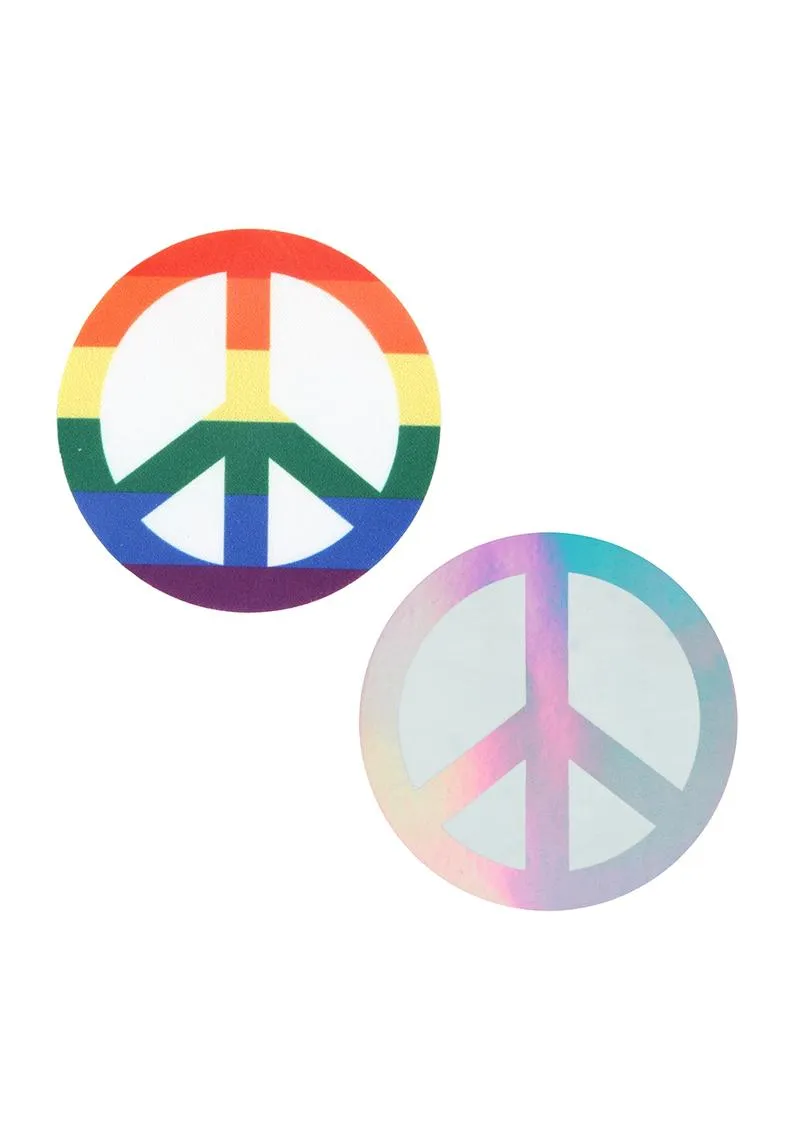 Peekaboos Pride Peace copricapezzoli arcobaleno segno pace