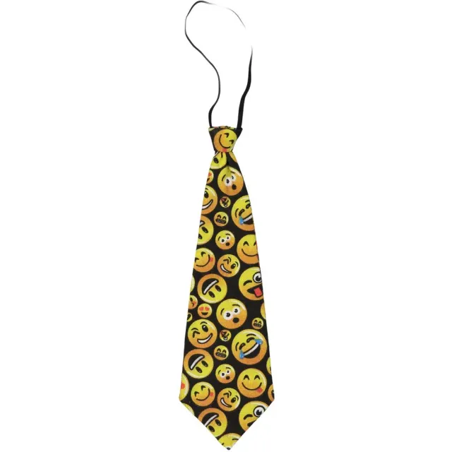 Dress Up America Emoji cravatta gialla smile 185 cm poliestere