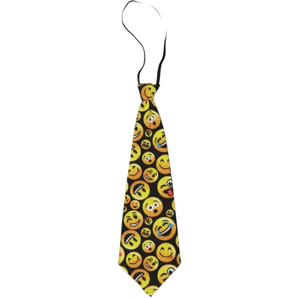 Dress Up America Emoji cravatta gialla smile 185 cm poliestere