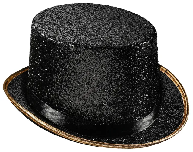 Dress Up America Cilindro cappello nero lucido adulto
