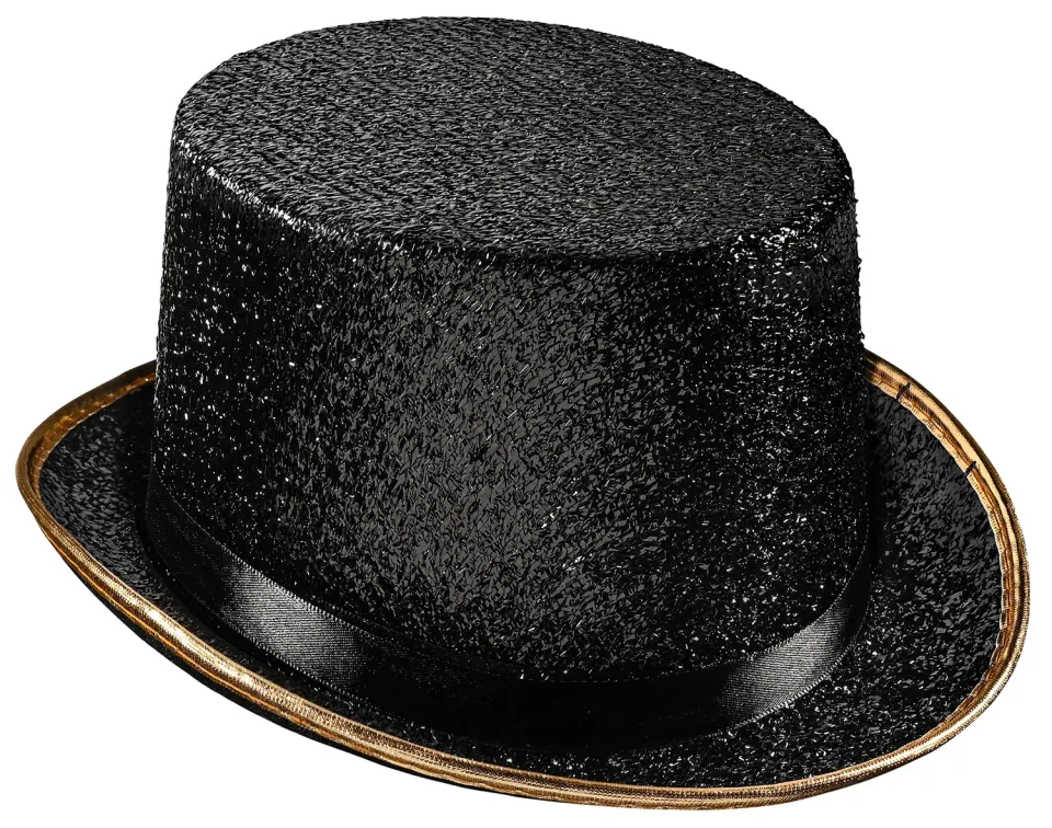 Dress Up America Cilindro cappello nero lucido adulto