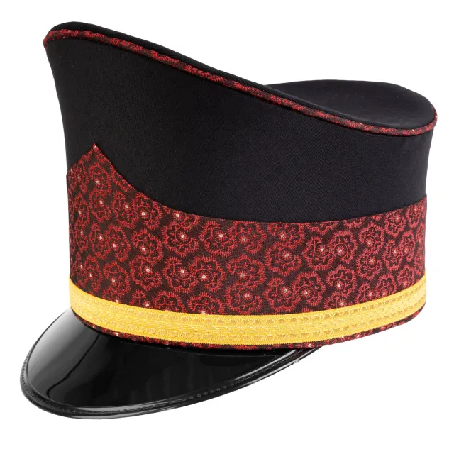 Altenburg Guardia shako nero bordeaux oro parata