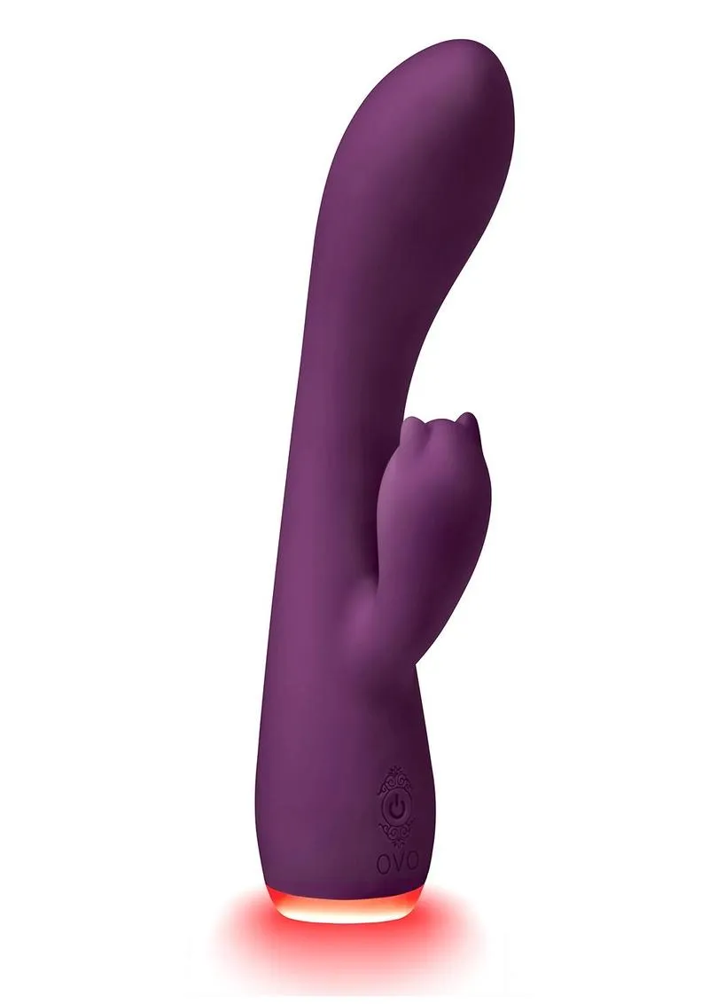 OVO Beacon Dual Stim vibratore rabbit viola ricaricabile