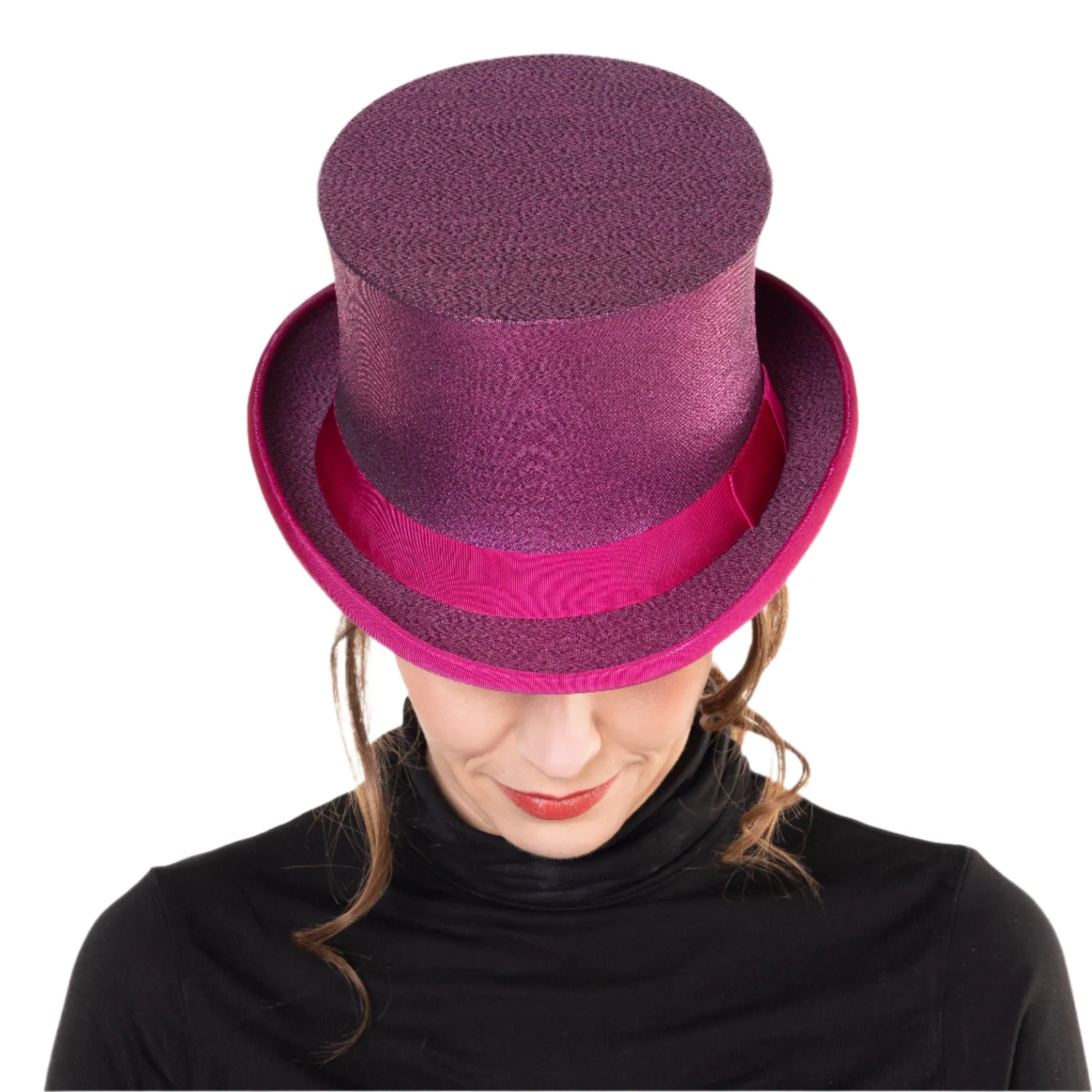Altenburg Chapeau Claque cilindro rosa glitter taglia 57