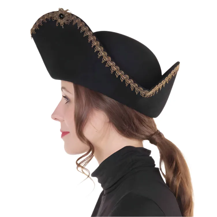Altenburg tricorno rococò storico nero elegante
