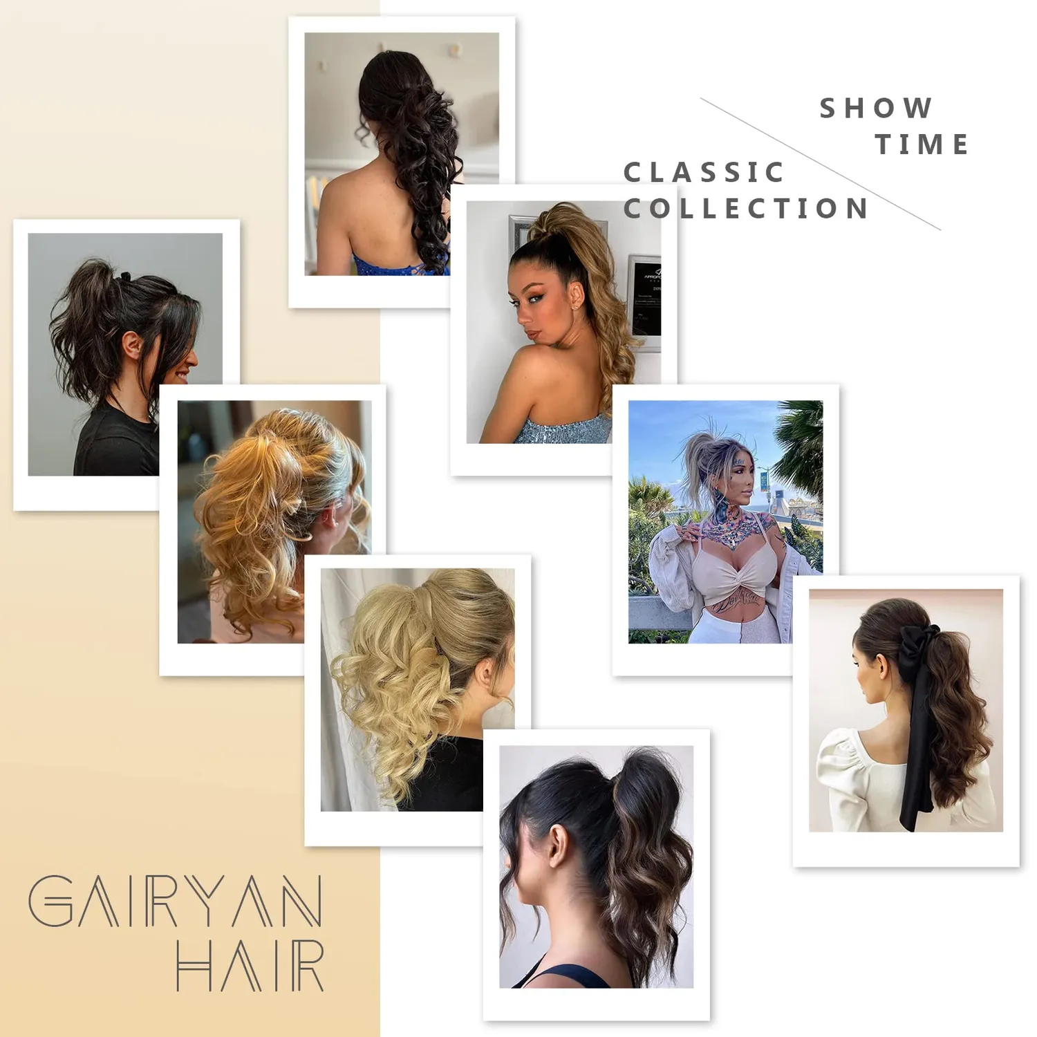 Gairyan Extension Coda 30cm Marrone Chiaro posticcia clip