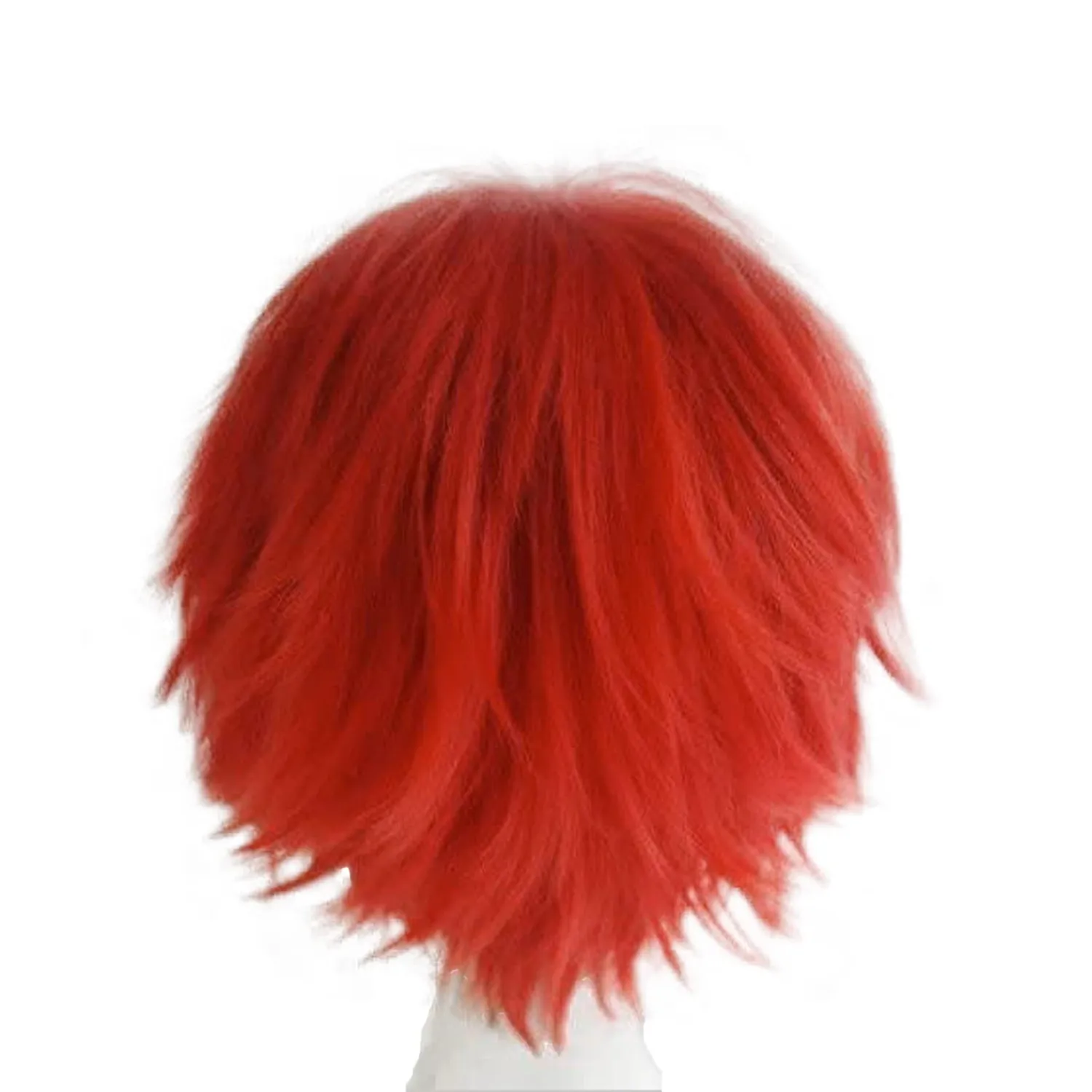 Gairyan Parrucca Rossa Corta Cosplay Sintetica con Frangia Unisex