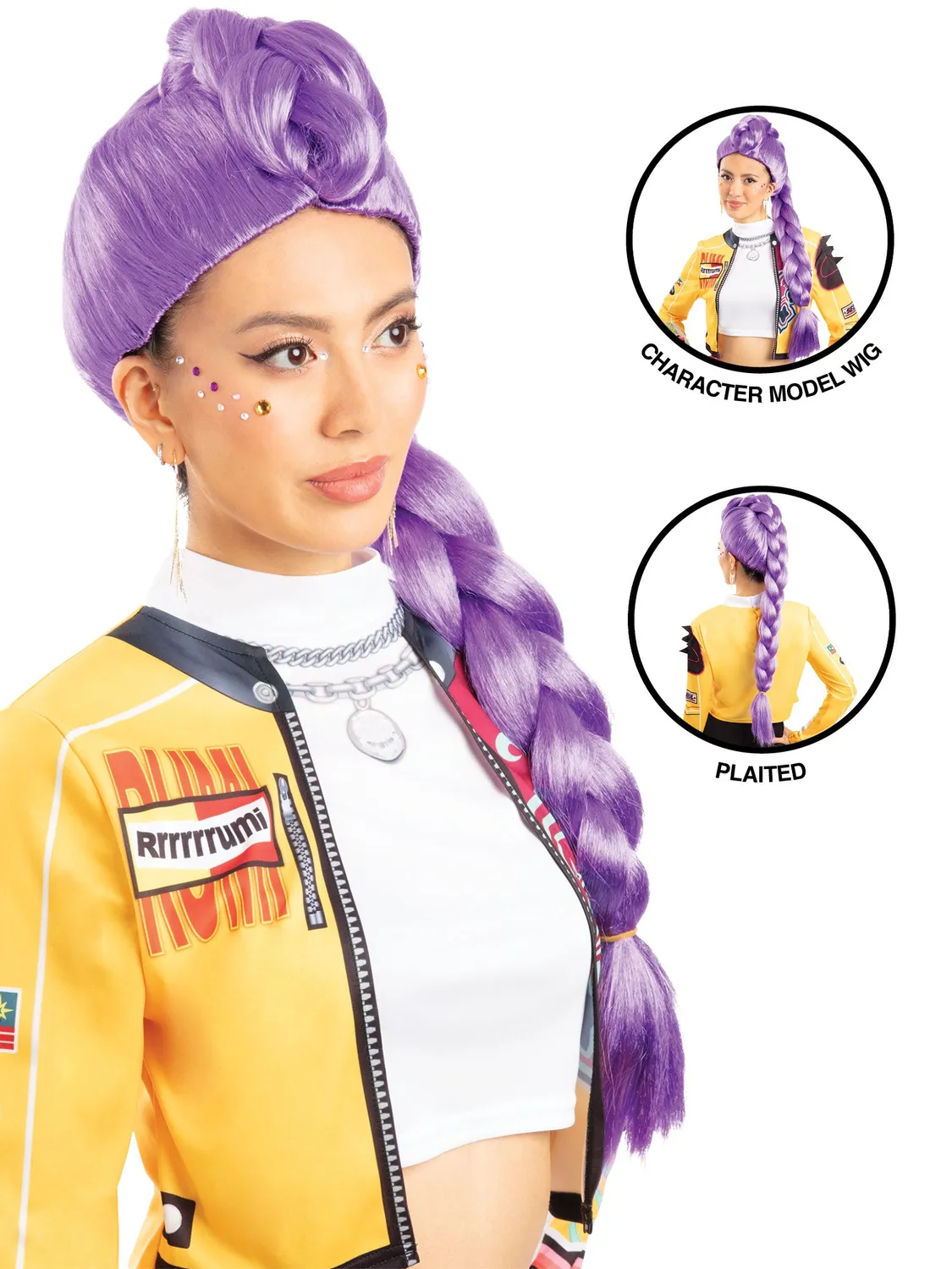 Rubies Rumi KPop Parrucca Donna Viola Lunga
