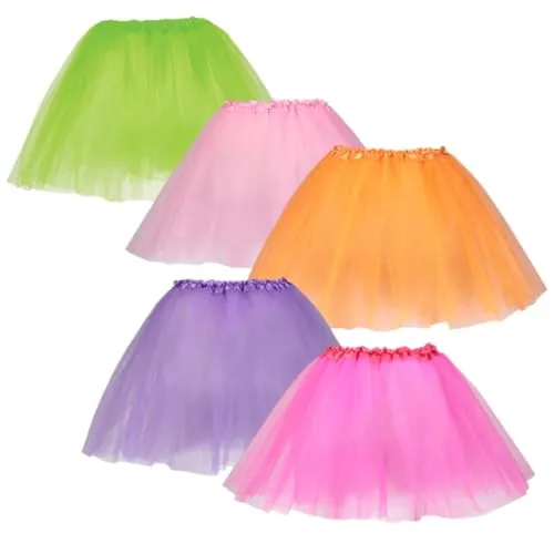 Dress Up America Gonne Tutu Bambina 5 Pezzi tulle multicolore