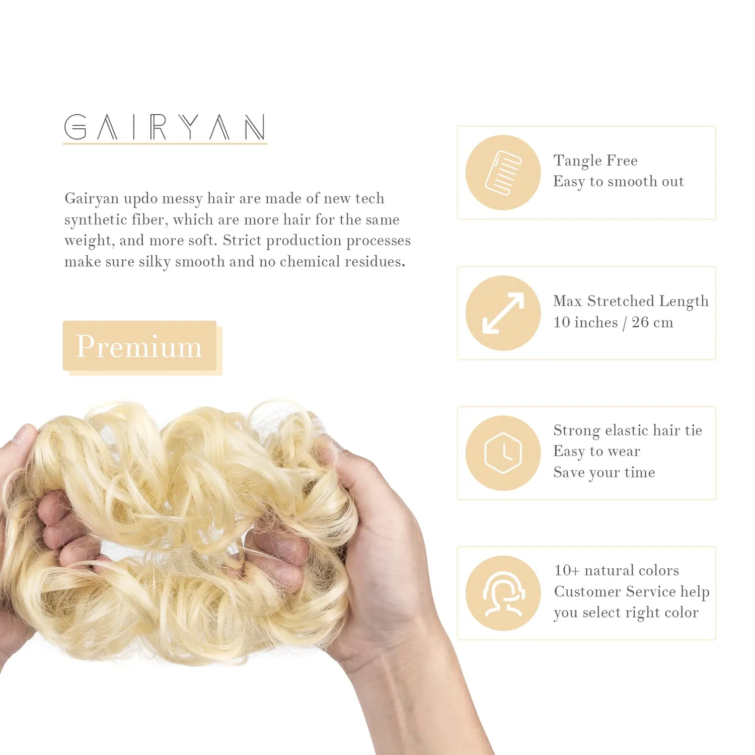 Gairyan Chignon Facile Bleach Blonde Extension Elastico 40g